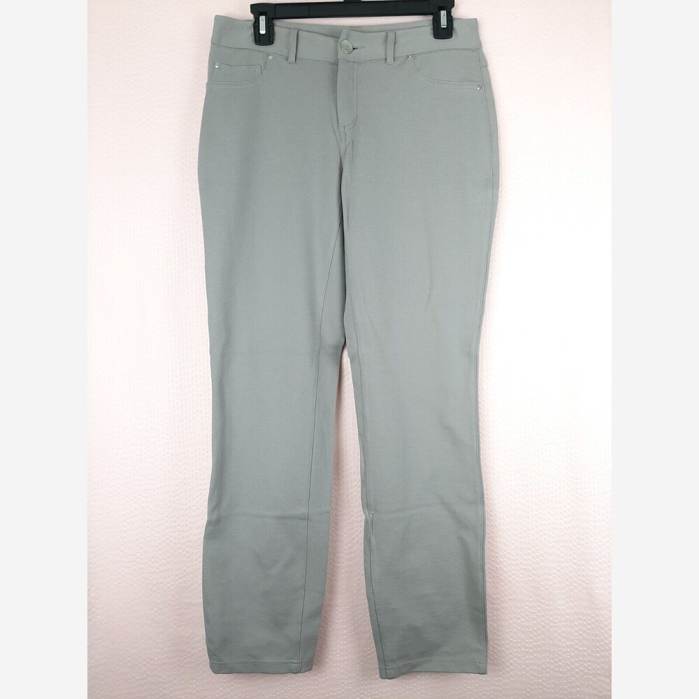 International Concepts Sz 8 Rayon Blend Women Stretch Knit Pants Slim Fit Curve